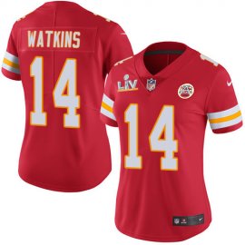 Nike Kansas City Chiefs #14 Sammy Watkins Red Team Color Womens Super Bowl LV Bound Stitched NFL Vapor Untouchable Limited Jersey