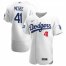 Los Angeles Dodgers #41 Jake McGee Mens Nike White Home 2020 World Series Champions Authentic Player MLB Jersey