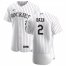 Colorado Rockies #2 Yonathan Daza Mens Nike White Home 2020 Authentic Player MLB Jersey