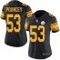 Nike Pittsburgh Steelers #53 Maurkice Pouncey Black Womens Stitched NFL Limited Rush Jersey