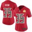 Nike Tampa Bay Buccaneers #35 Jamel Dean Red Womens Super Bowl LV Champions Patch Stitched NFL Limited Rush Jersey