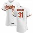 Baltimore Orioles #31 Cedric Mullins Mens Nike White Home 2020 Authentic Player MLB Jersey