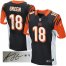 Nike Cincinnati Bengals #18 A.J. Green Black Team Color Mens Stitched NFL Elite Autographed Jersey