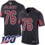 Nike Arizona Cardinals #76 Marcus Gilbert Black Mens Stitched NFL Limited Rush 100th Season Jersey