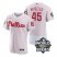Phillies 45 Zack Wheeler White Nike 2022 World Series Flexbase Jersey