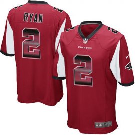 Nike Atlanta Falcons #2 Matt Ryan Red Team Color Mens Stitched NFL Limited Strobe Jersey