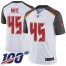 Nike Tampa Bay Buccaneers #45 Devin White White Mens Stitched NFL 100th Season Vapor Limited Jersey