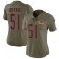 Nike Chicago Bears #51 Dick Butkus Olive Womens Stitched NFL Limited 2017 Salute to Service Jersey