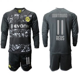 Dortmund #11 Reus Away Long Sleeves Soccer Club Jersey