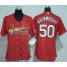 St.Louis Cardinals #50 Adam Wainwright Red Womens Alternate Stitched MLB Jersey