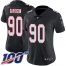 Nike Atlanta Falcons #90 Marlon Davidson Black Alternate Womens Stitched NFL 100th Season Vapor Untouchable Limited Jersey