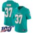 Nike Miami Dolphins #37 Myles Gaskin Aqua Green Team Color Mens Stitched NFL 100th Season Vapor Untouchable Limited Jersey