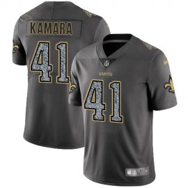 Nike New Orleans Saints #41 Alvin Kamara Gray Static Mens Stitched NFL Vapor Untouchable Limited Jersey