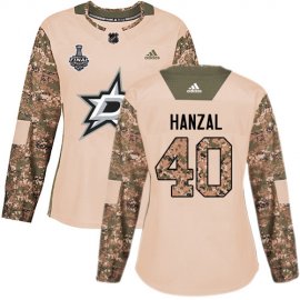 Adidas Dallas Stars #40 Martin Hanzal Camo Authentic 2017 Veterans Day Womens 2020 Stanley Cup Final Stitched NHL Jersey