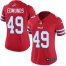 Nike Buffalo Bills #49 Tremaine Edmunds Red Womens Stitched NFL Limited Rush Jersey