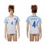 Womens England #4 Gerrard Home Soccer Country Jersey