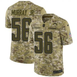 Nike Los Angeles Chargers #56 Kenneth Murray Jr Camo Mens Stitched NFL Limited 2018 Salute To Service Jersey