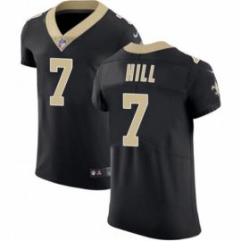 Nike New Orleans Saints #7 Taysom Hill Black Team Color Mens Stitched NFL Vapor Untouchable Elite Jersey