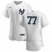New York Yankees #77 Clint Frazier Mens Nike White Navy Home 2020 Authentic Player MLB Jersey