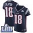 Nike New England Patriots #18 Matt Slater Navy Blue Team Color Super Bowl LIII Bound Mens Stitched NFL Vapor Untouchable Elite Jersey