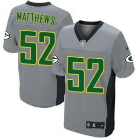 Nike Green Bay Packers #52 Clay Matthews Grey Shadow Youth Stitched NFL Elite Jersey