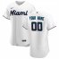 Miami Marlins Custom Mens Nike White Home 2020 Authentic Player MLB Jersey