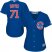 Chicago Cubs #71 Wade Davis Blue Alternate Womens Stitched MLB Jersey