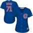Chicago Cubs #71 Wade Davis Blue Alternate Womens Stitched MLB Jersey