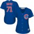Chicago Cubs #71 Wade Davis Blue Alternate Womens Stitched MLB Jersey