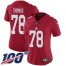 Nike New York Giants #78 Andrew Thomas Red Alternate Womens Stitched NFL 100th Season Vapor Untouchable Limited Jersey