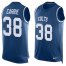 Nike Indianapolis Colts #38 T.J. Carrie Royal Blue Team Color Mens Stitched NFL Limited Tank Top Jersey