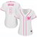 Milwaukee Brewers #8 Ryan Braun White/Pink Fashion Womens Stitched MLB Jersey