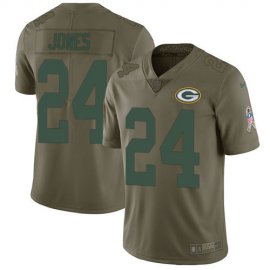 Nike Green Bay Packers #24 Josh Jones Olive Mens Stitched NFL Limited 2017 Salute To Service Jersey