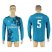 Real Madrid #5 Varane Sec Away Long Sleeves Soccer Club Jersey