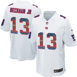Nike New York Giants #13 Odell Beckham Jr White Mens Stitched NFL Limited Strobe Jersey