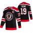 Chicago Blackhawks #19 Jonathan Toews Black Mens Adidas 2020-21 Reverse Retro Alternate NHL Jersey