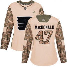 Adidas Philadelphia Flyers #47 Andrew MacDonald Camo Authentic 2017 Veterans Day Womens Stitched NHL Jersey