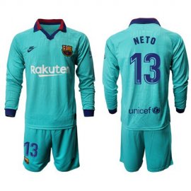 Barcelona #13 Neto Third Long Sleeves Soccer Club Jersey