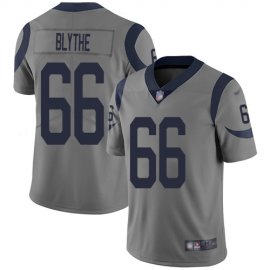 Nike Los Angeles Rams #66 Austin Blythe Gray Mens Stitched NFL Limited Inverted Legend Jersey