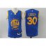 Golden State Warriors #30 Stephen Curry Record Breaking Season Exclusive 73 Wins Royal Swingman Jersey