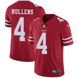 Nike San Francisco 49ers #4 Nick Mullens Red Team Color Youth Stitched NFL Vapor Untouchable Limited Jersey
