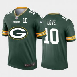 Green Bay Packers #10 Jordan Love Green Mens Nike Big Team Logo Player Vapor Limited NFL Jersey