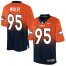 Nike Denver Broncos #95 Derek Wolfe Orange/Navy Blue Mens Stitched NFL Elite Fadeaway Fashion Jersey
