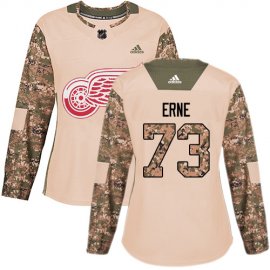 Adidas Detroit Red Wings #73 Adam Erne Camo Authentic 2017 Veterans Day Womens Stitched NHL Jersey