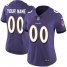 Nike Baltimore Ravens Customized Purple Team Color Stitched Vapor Untouchable Limited Womens NFL Jersey