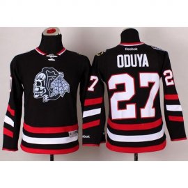 Chicago Blackhawks #27 Johnny Oduya Black(White Skull) 2014 Stadium Series Stitched Youth NHL Jersey