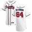 Atlanta Braves #64 Tucker Davidson Mens Nike White Home 2020 Authentic Player MLB Jersey