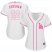 Los Angeles Dodgers #22 Clayton Kershaw White/Pink Fashion Womens Stitched MLB Jersey