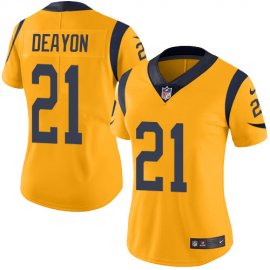 Nike Los Angeles Rams #21 Donte Deayon Gold Womens Stitched NFL Limited Rush Jersey