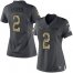 Nike New England Patriots #2 Brian Hoyer Black Womens Stitched NFL Limited 2016 Salute to Service Jersey